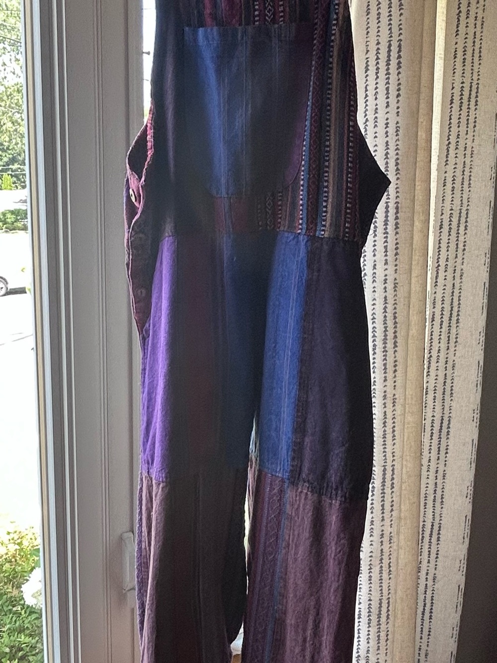 Rising International Blue & Purple Patchwork Overalls - Picture 4 of 5